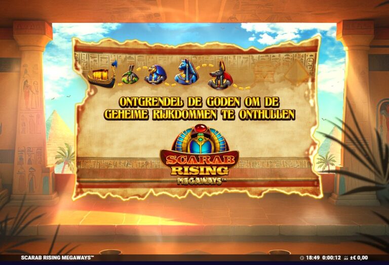 Screenshot 1 van Scarab Rising Megaways